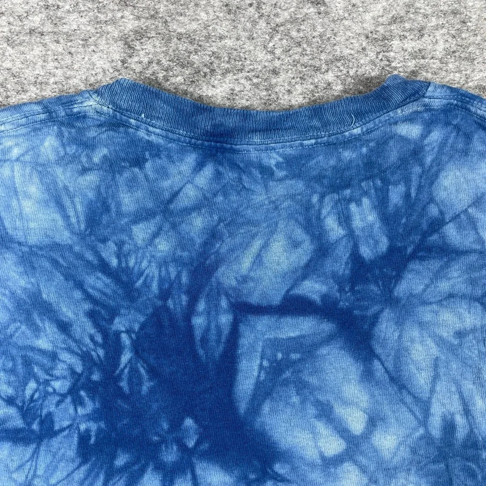 Kansas Jayhawks T-Shirt Mens M Blue The Mountain Tie Dye NCAA Football Helmet